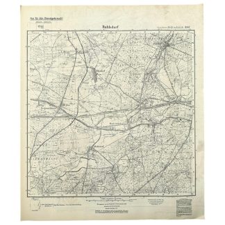 Original WWII German map of Ruhlsdorf (Teltow-Berlin) 1944 - Militaria - Battle for Berlin - Kampf um Berlin