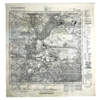 Original WWII German map of Spandau - Militaria - Battle of Berlin - Kampf um Berlin