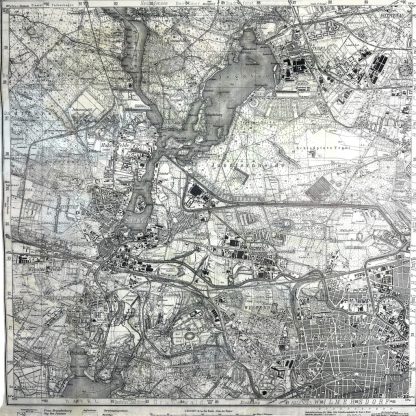 Original WWII German map of Spandau - Militaria - Battle of Berlin - Kampf um Berlin