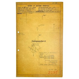 Original WWII US antitank minefield sketch/map area of Luxemburg - Militaria - France - Mondorff