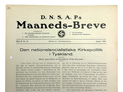 Original WWII Danish DNSAP Maaneds-Breve magazine