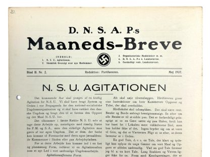 Original WWII Danish DNSAP Maaneds-Breve magazine magasin blad militaria danmark