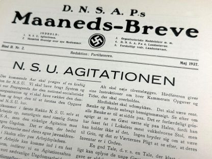 Original WWII Danish DNSAP Maaneds-Breve magazine magasin blad militaria danmark NSU