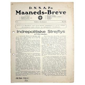 Original WWII Danish DNSAP Maaneds-Breve magazine danmark militaria magasin blad