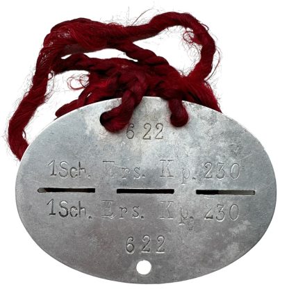 Original WWII German Erkennungsmarke Schützen-Ersatz-Kompanie 230 - Militaria - Dog tag german army