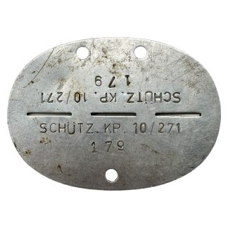 Original WWII German Erkennungsmarke Schützen-Kompanie 10/271 - Militaria