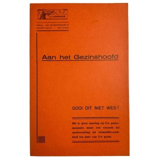 Original WWII Dutch 'Luchtbescherming S'Gravenhage' booklet