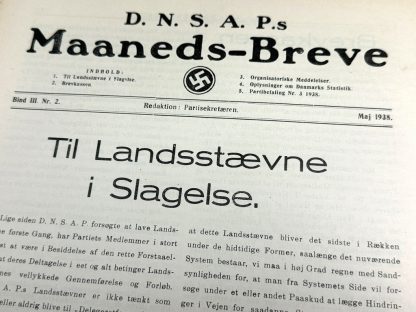 Original WWII Danish DNSAP Maaneds-Breve magazine militaria danmark magasin blad