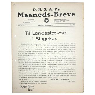 Original WWII Danish DNSAP Maaneds-Breve magazine blad magasin danmark militaria