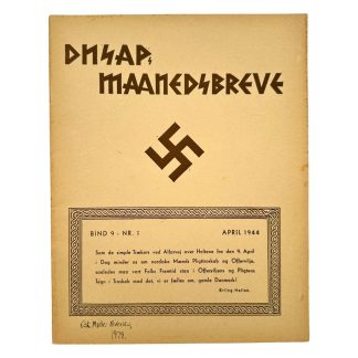 Original WWII Danish DNSAP Maaneds-Breve magazine - Militaria