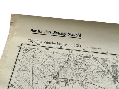 Original WWII German map of Wildenbruch near Berlin 1945