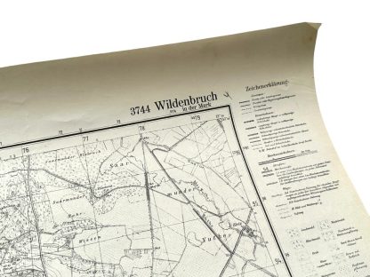 Original WWII German map of Wildenbruch near Berlin 1945