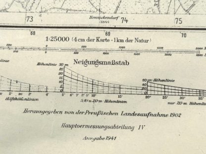 Original WWII German map of Wildenbruch near Berlin 1945