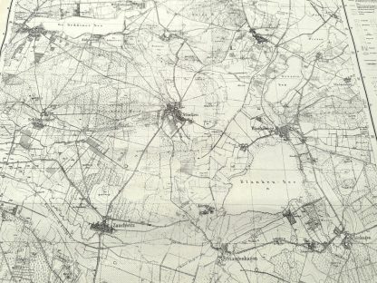 Original WWII German map of Wildenbruch near Berlin 1945