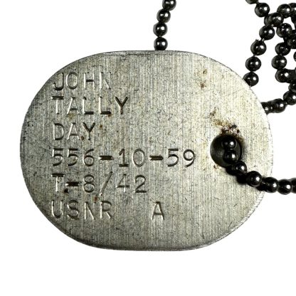 Original WWII USNR set of 3 dog tags - Militaria - John Tally Day