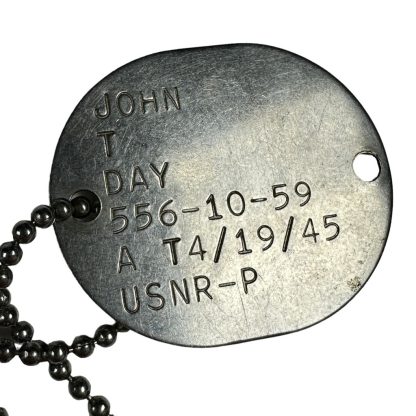 Original WWII USNR set of 3 dog tags - Militaria - John Tally Day