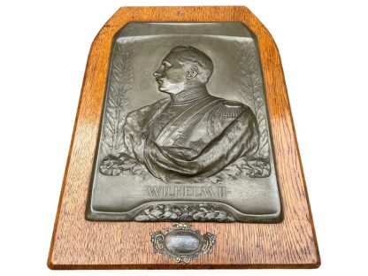 Original WWI German Kaiser Wilhelm II plaque honorary prize