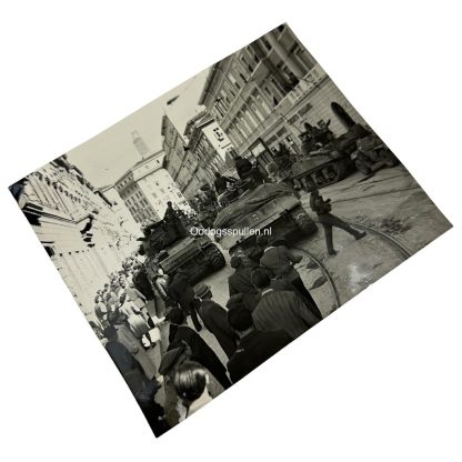 Original WWII Allied photo of the US 8th army in the city of Trieste in Italy