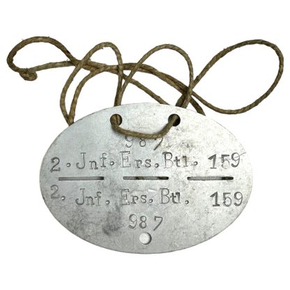 Original WWII German Erkennungsmarke Infanterie-Ersatz-Bataillon 159 - Militaria - Dog tag - Arnsberg - Minden - Vrist, Dänemark - Denmark