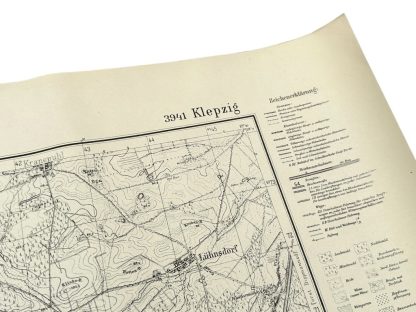 Original WWII German map of Klepzig near Berlin