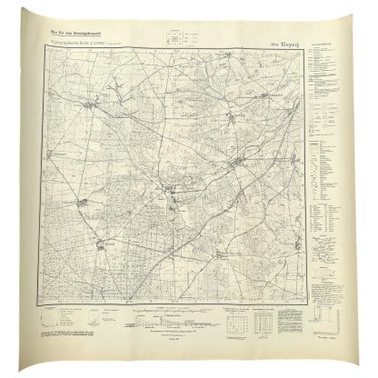 Original WWII German map of Klepzig near Berlin - Militaria - Karte