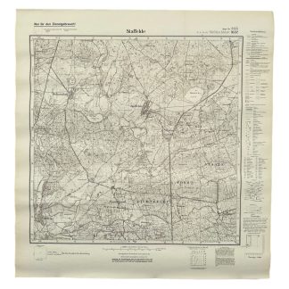 Original WWII German map of Staffelde near Berlin - Militaria