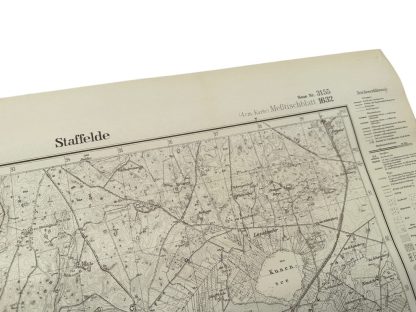 Original WWII German map of Staffelde near Berlin - Militaria