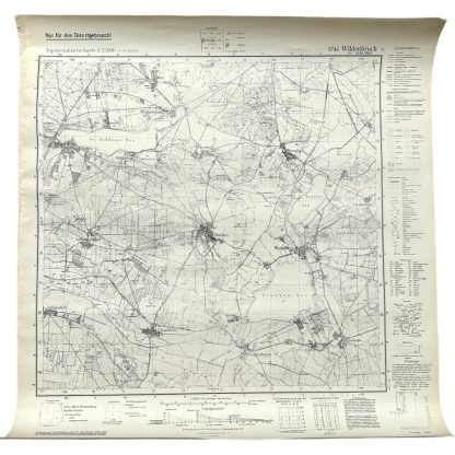 Original WWII German map of Wildenbruch near Berlin 1945 - Militaria - Battle of Berlin - Endkampf - World War II - Heereskarte