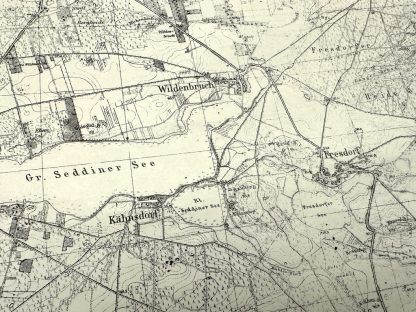 Original WWII German map of Wildenbruch near Berlin 1945