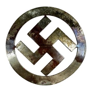 Original WWII German metal swastika symbol