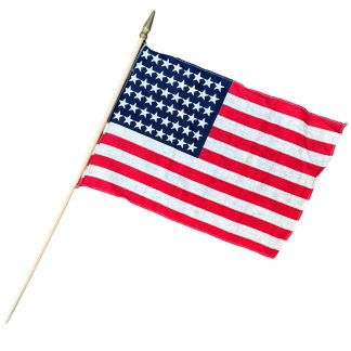 American flag with 48 stars, representing the United States during World War II.