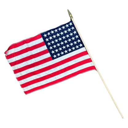 American flag with 48 stars, representing the United States during World War II.