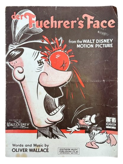 Original WWII US anti-Hitler Walt Disney 'Der Fuehrer's Face' set