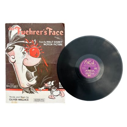 Original WWII US anti-Hitler Walt Disney 'Der Fuehrer's Face' set - collectibles - militaria - Donald Duck - WW2 - World War II - WWII - anti-axis