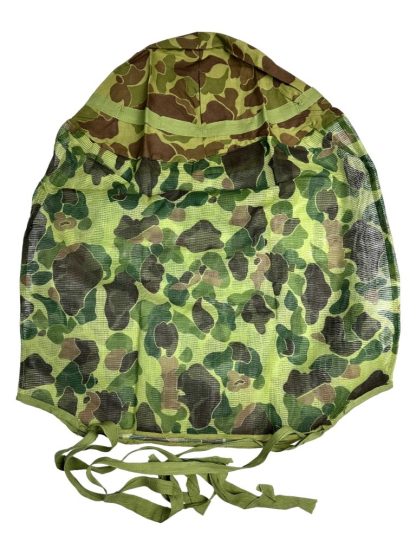 Original WWII USMC M1 helmet camouflage mosquito cover