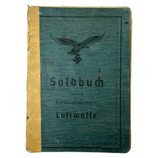 Original WWII German Luftwaffe soldbuch Amsterdam - Militaria