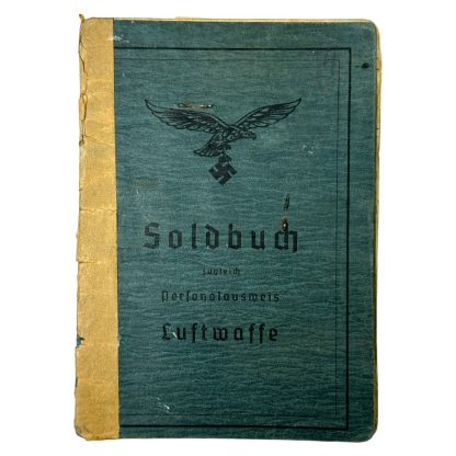 Original WWII German Luftwaffe soldbuch Amsterdam - Militaria