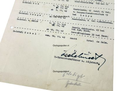 Original WWII German SS-Polizei-Infanterie-Regiment 2 in Gouda (Netherlands) document