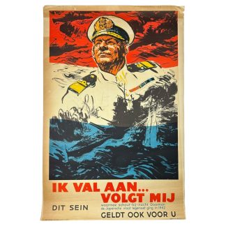 Original WWII Allied poster - Ik val aan... Volgt mij - Militaria