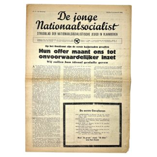 Original WWII Flemish NSJV newspaper - militaria - collaboration Belgium