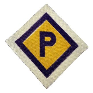 Original WWII German 'P' Polish forced laborers insignia militaria