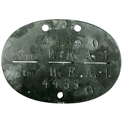 Original WWII German Erkennungsmarke Werfer-Ersatz-Abteilung 1 - Military collectibles - Dog tag - German army - World War II