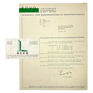 Original WWII Dutch NSB propaganda company document regarding the Dutch volunteer legion advertisements