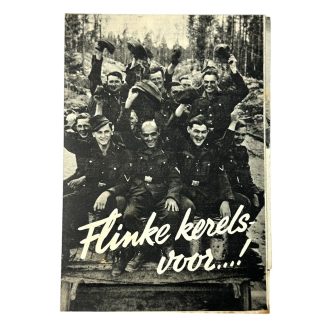 Original WWII Dutch Waffen-SS leaflet 'Flinke kerels voor...!'