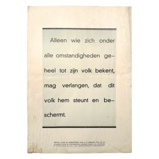 Original WWII Dutch NAF poster