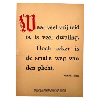 Original WWII Dutch NAF poster