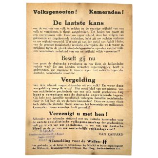 Original WWII Dutch Waffen-SS/NSNAP volunteer poster Haarlem - Militaria