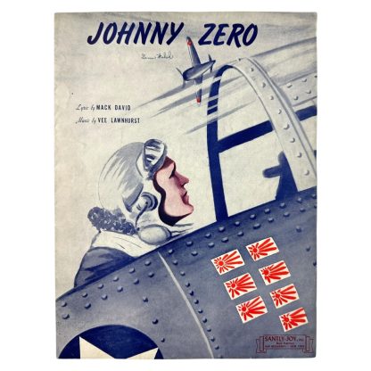 Original WWII US sheet music Johnny Zero 1943