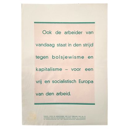 Original WWII Dutch NAF poster