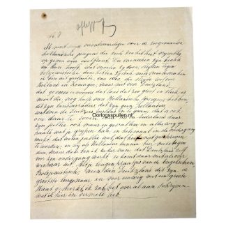 Original WWII Dutch anonymous handwritten letter against Dutch Waffen-SS volunteers - Militaria